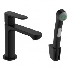 Смеситель для раковины HANSGROHE Rebris S 72215670 с гигиеническим душем черный матовый Смеситель для раковины HANSGROHE Rebris S 72215670 с гигиеническим душем черный матовый